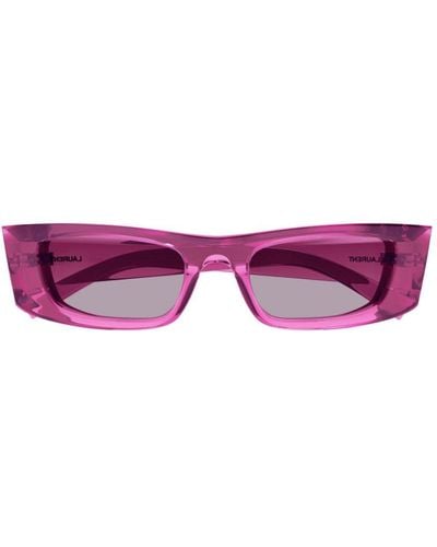 Saint Laurent Rectangular Frame Sunglasses - Purple