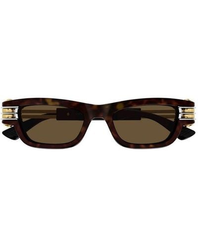 Bottega Veneta Bolt Squared Sunglasses - Brown
