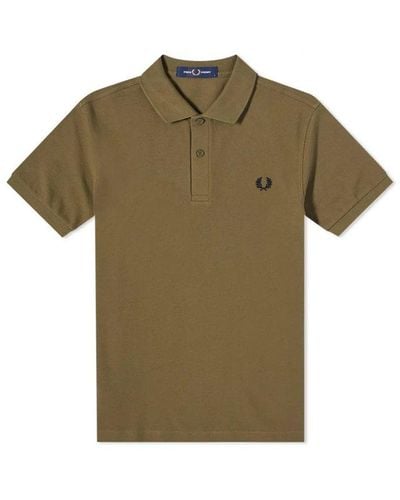 Fred Perry Laurel Wreath-embroidered Short-sleeved Polo Shirt - Green