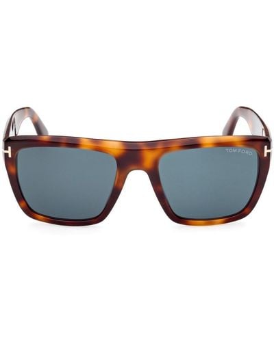 Tom Ford Alberto Square Frame Sunglasses - Black