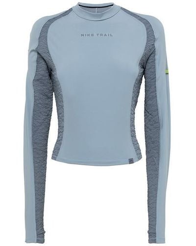 Nike Trail Dri-fit Long-sleeve Running Top - Blue