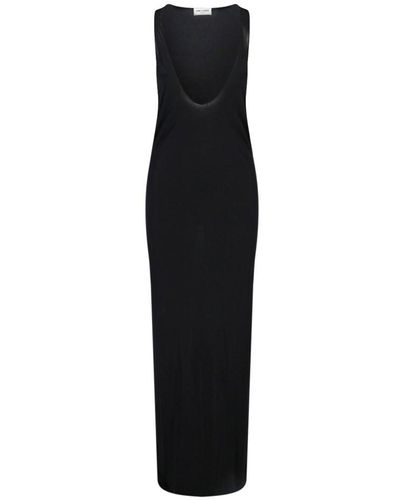 Saint Laurent Sleeveless Midi Dress - Black