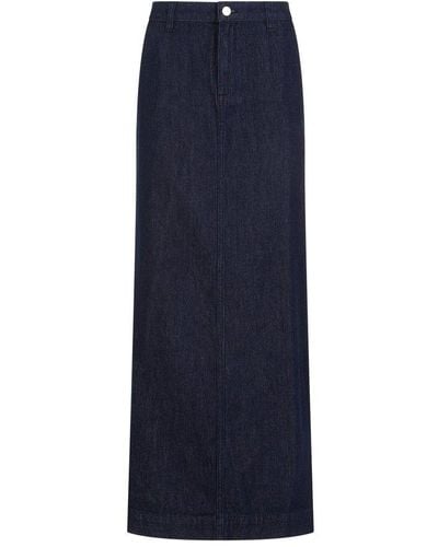 Theory Maxi Trouser Skirt - Blue