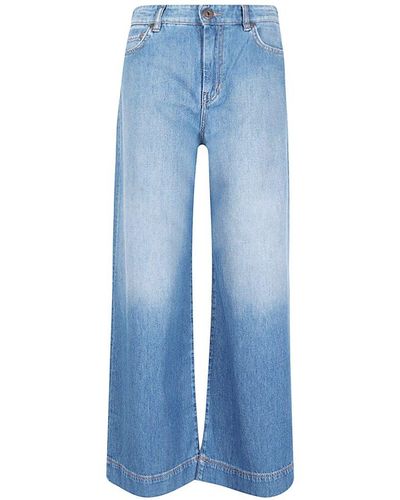 Weekend by Maxmara Logo Patch Flared Jeans - Blue
