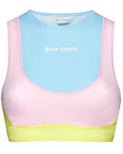 Palm Angels Miami Cropped Training Top - Blue