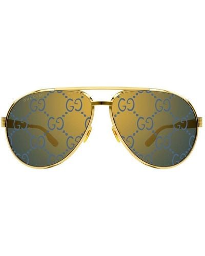 Gucci Aviator-frame Sunglasses - Green
