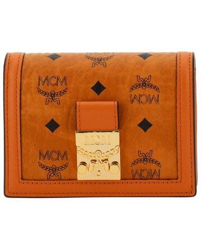 MCM Tracy Monogram Mini Wallet - Orange
