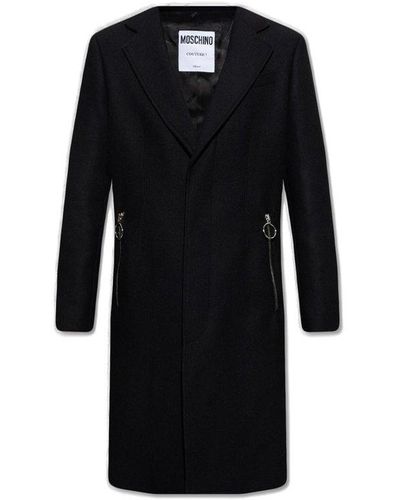 Moschino Wool Blend Coat - Black