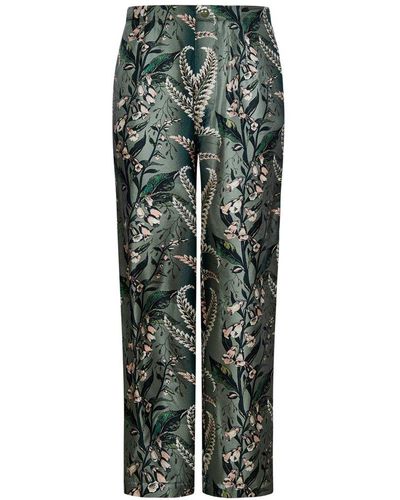 Etro Allover Floral Printed Trousers - Green