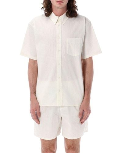 Nike Short-sleeved Seersucker Button-down Shirt - White