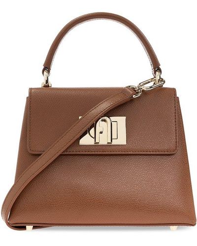 Furla Brown Leather Tote Bag For Sale at 1stDibs  furla genuine leather bag,  furla made in tunisia, furla brown leather bag