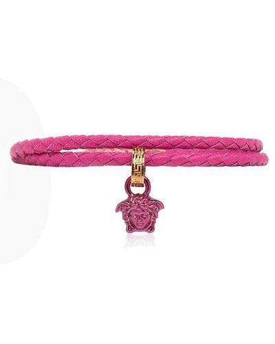 Versace Leather Necklace - Pink