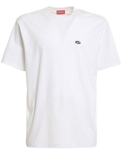 DIESEL T-just-doval-pj Crewneck T-shirt - White