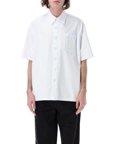 Raf Simons Logo Patch Oversized Shirt - White