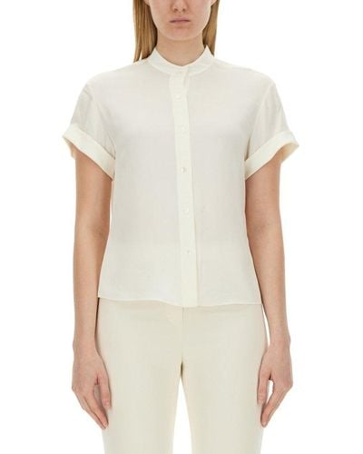 Theory Silk Georgette Shirt - White