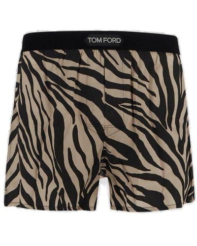 Black Zebra-print jersey briefs, Tom Ford
