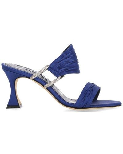Manolo Blahnik Chinap Rone Heeled Sandals - Blue