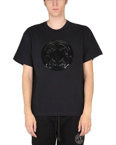 Versace T-shirt With Logo - Black
