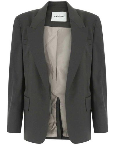 Low Classic Single Breasted Tailored Blazer - Black