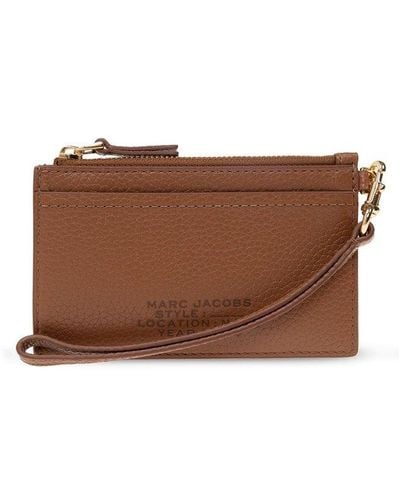 Marc Jacobs Card Holder With Monogram - Brown