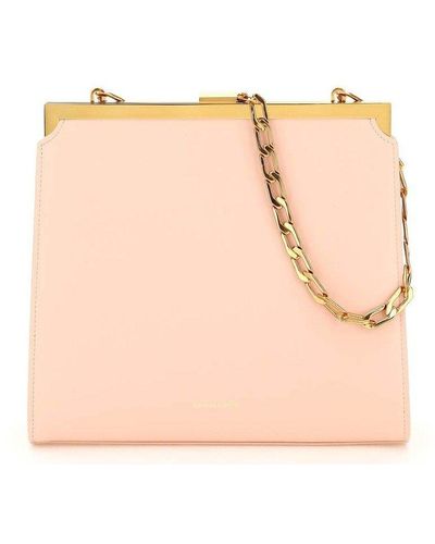 Mansur Gavriel Chain-linked Shoulder Bag - Pink