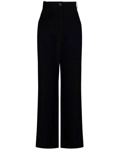 Khaite High Waist Tailored Pants - Black
