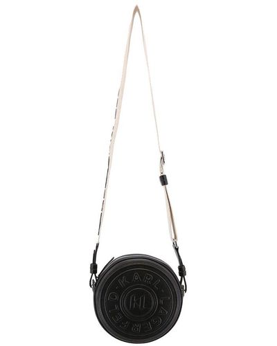 Karl Lagerfeld Ikonik Appliqué-detail Shoulder Bag - Black