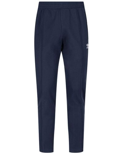 adidas Originals Navy Adicolor Classics Beckenbauer Track Pants - Blue