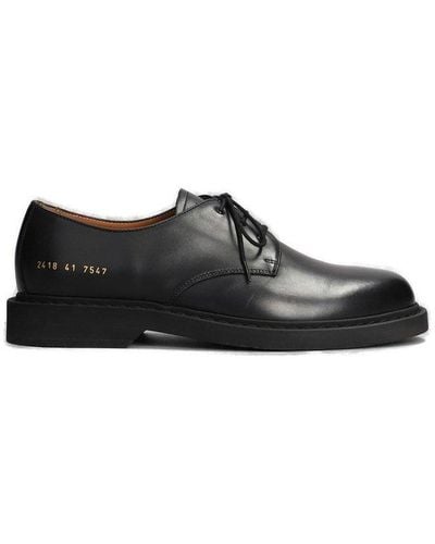 Common Projects Round Toe Lace-up Shoes - Black