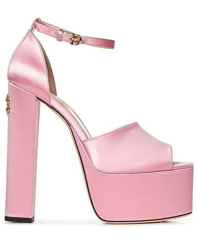 Elie Saab Open Toe Platform Sandals - Pink