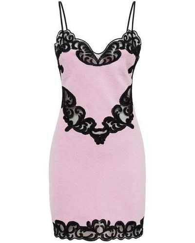 Alexander Wang Cami Lace Detailed Sleeveless Dress - Pink