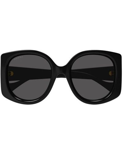 Gucci Geometric Frame Sunglasses - Black