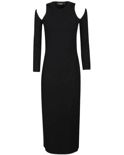 DSquared² Cut-out Midi Dress - Black