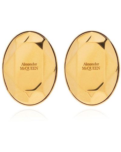 Alexander McQueen Brass Earrings - Yellow