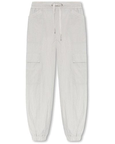 Moncler Cargo Elastic Waistband Pants - White