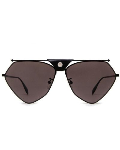 Alexander McQueen Pilot Frame Sunglasses - Grey
