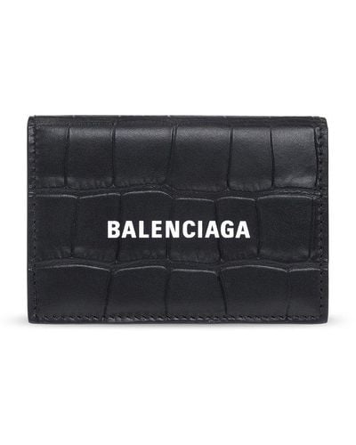 Balenciaga Wallet With Logo - Black