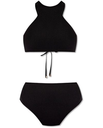 The Attico Mesh-panelling Bikini Set - Black