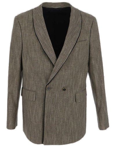 PT Torino Double-breasted Tailored Blazer - Green