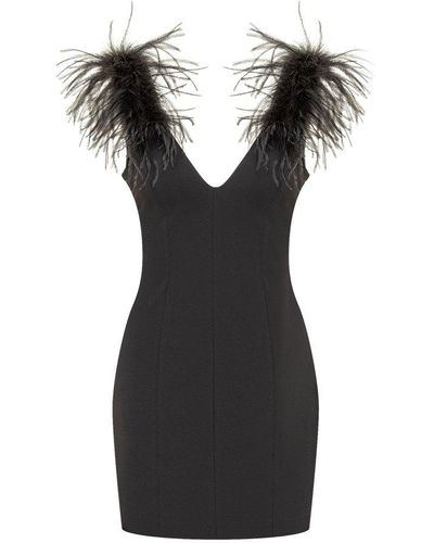 Pinko Sleeveless V-neck Mini Dress - Black