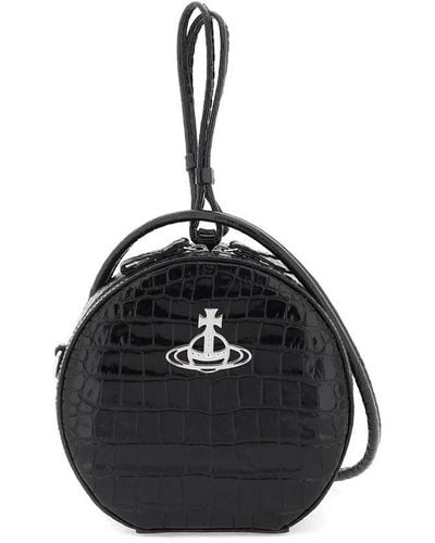 Vivienne Westwood Hattie Orb-plaque Embossed Handbag - Black