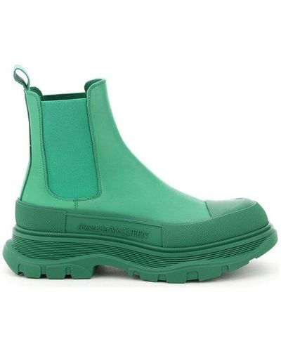 Alexander McQueen Tread Slick Chelsea Boots - Green