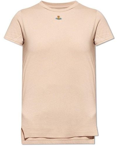 Vivienne Westwood 'peru' T-shirt With Logo, - Natural