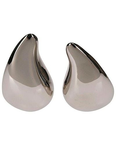 Courreges Drop Metal Earrings - Metallic