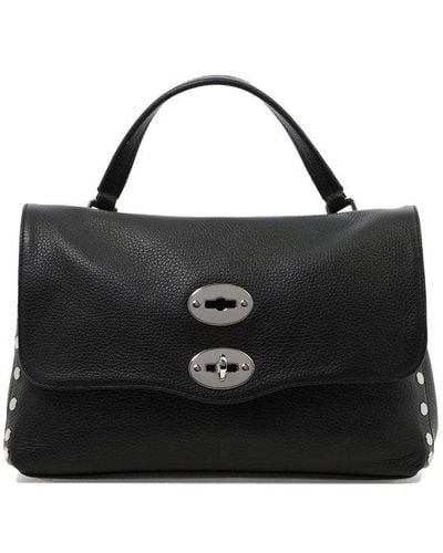 Zanellato Postina S Daily Foldover Top Handbag - Black