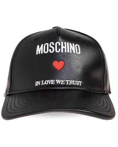 Moschino Baseball Cap, - Black