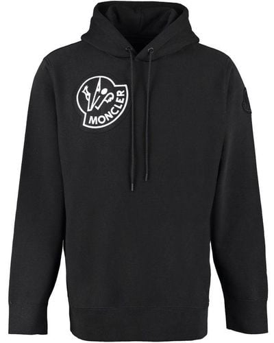 Moncler Genius X Roc Nation Designed By Jay-z - Logo Cotton Hoodie - Black