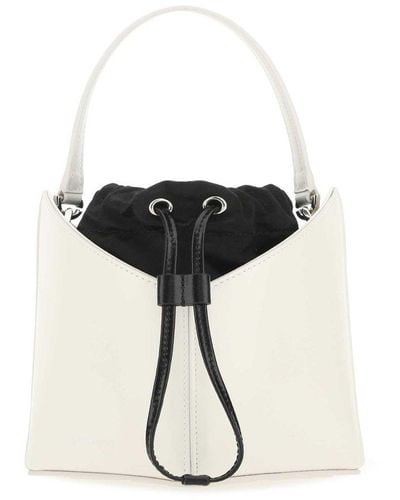 Givenchy Two-tone Leather Mini Cut Out Bucket Bag - Black