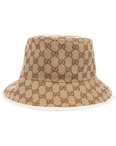 Gucci Reversible Bucket Hat, - Natural
