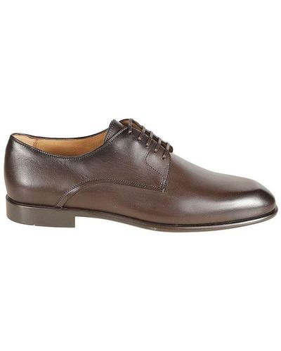 Ferragamo Almond-toe Derby Shoes - Brown